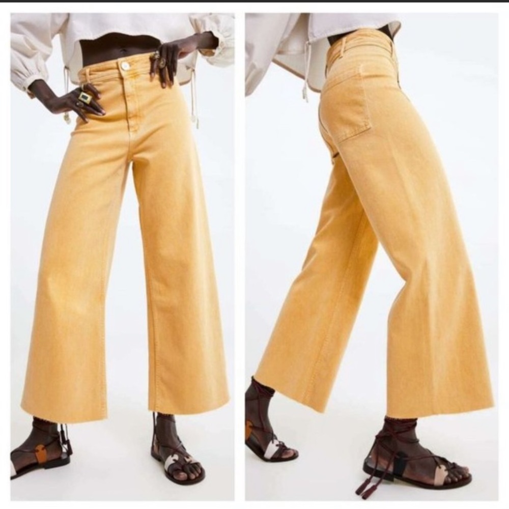 ZARA yellow marine jeans